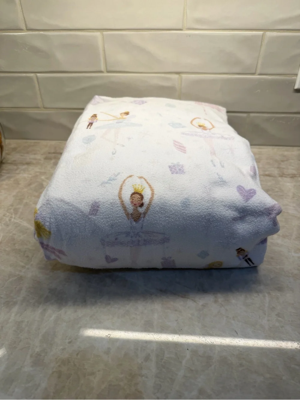 Pottery Barn Kids Nutcracker Flannel Twin Sheet Set (sample, no tags)
